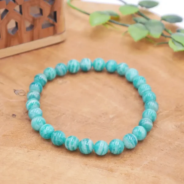 Bracelet Amazonite de Russie en pierre naturelle