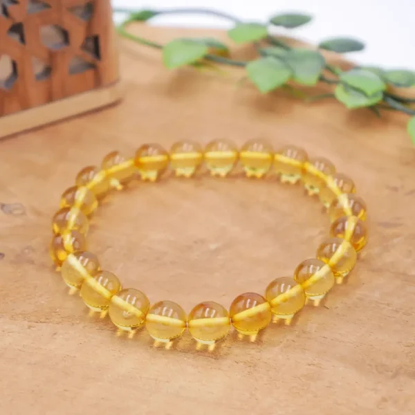 Photo Bracelet Ambre en pierre naturelle, bijou fait main