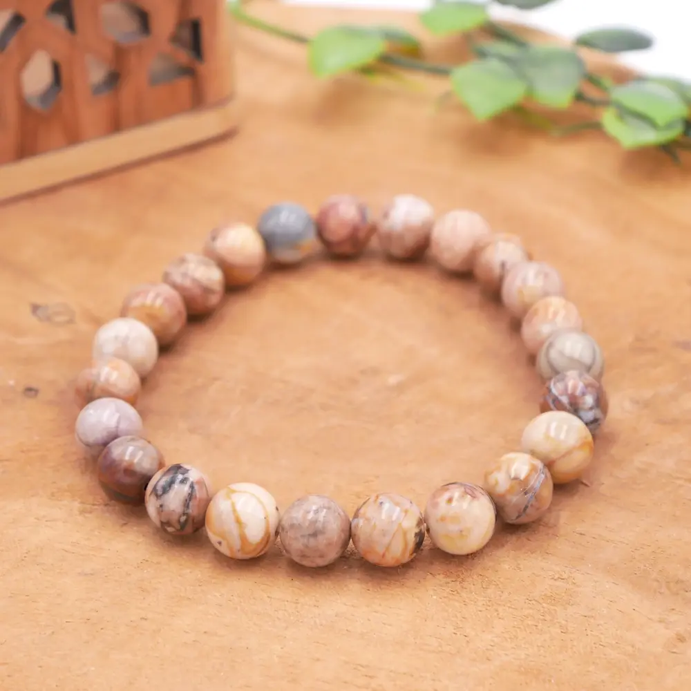 Photo Bracelet Jaspe vénus en pierre naturelle, bijou fait main