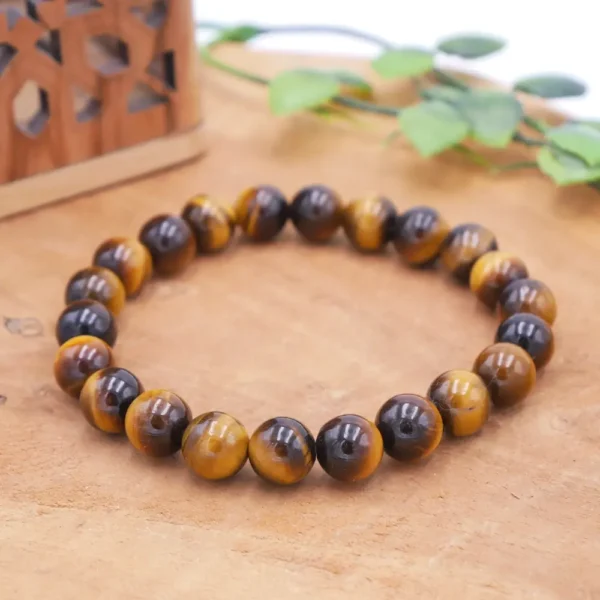 Photo Bracelet Œil de tigre en pierre naturelle, bijou fait main