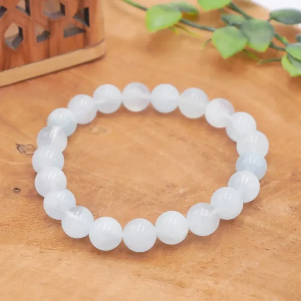 Photo Bracelet Aigue marine en pierre naturelle, bijou fait main