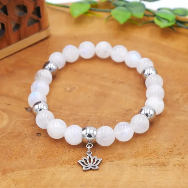 Photo Bracelet en Péristérite en pierre naturelle, bijou fait main