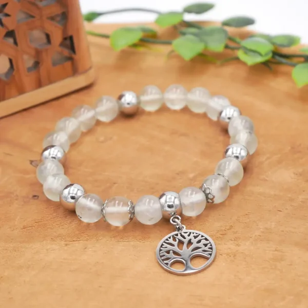 Photo Bracelet en Préhnite en pierre naturelle, bijou fait main
