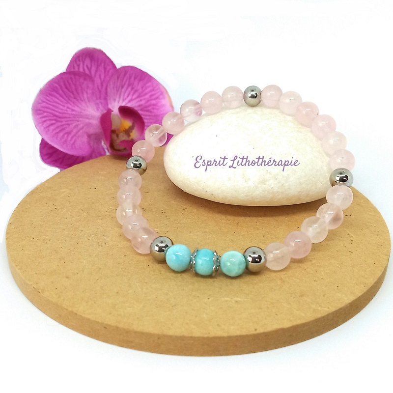 Photo Bracelet Paix intérieure en pierre naturelle, bijou fait main