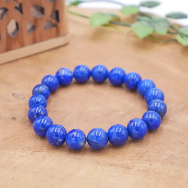 Photo Bracelet Lapis Lazuli en pierre naturelle, bijou fait main