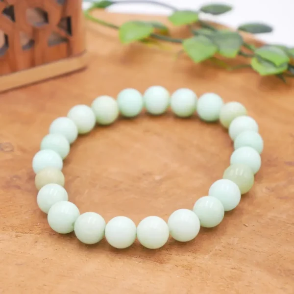 Photo Bracelet Chrysoprase en pierre naturelle, bijou fait main