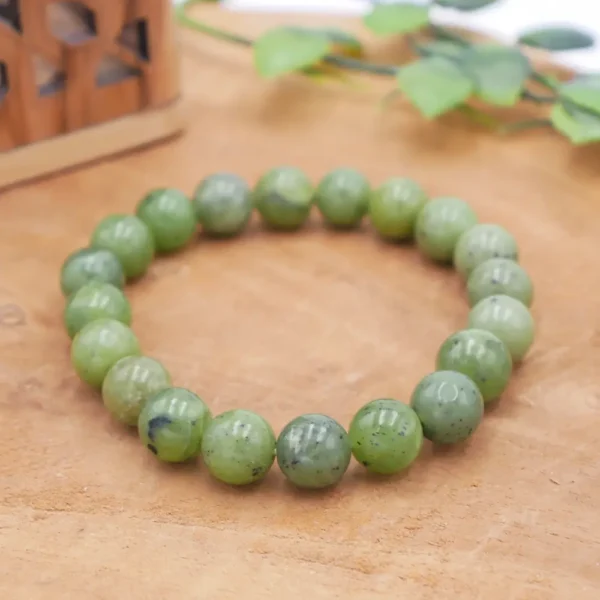 Photo Bracelet Jade néphrite en pierre naturelle, bijou fait main