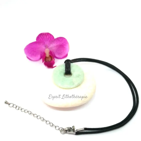 Photo Pendentif Donut Amazonite en pierre naturelle