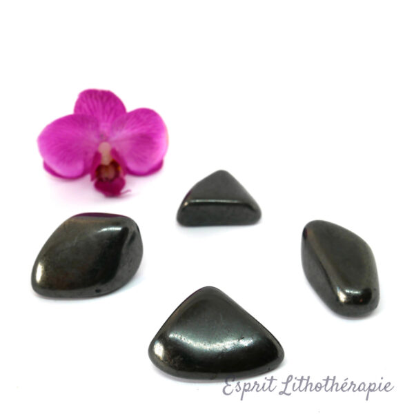 Photo Pierre roulée Shungite en pierre naturelle