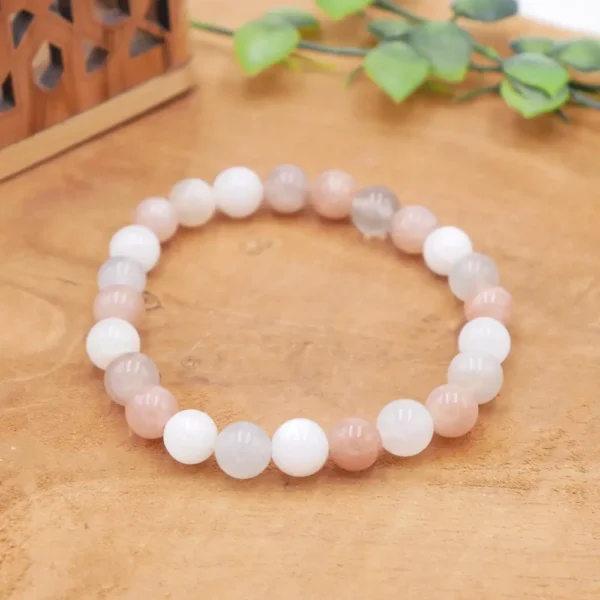 Photo Bracelet Pierre de lune en pierre naturelle, bijou fait main