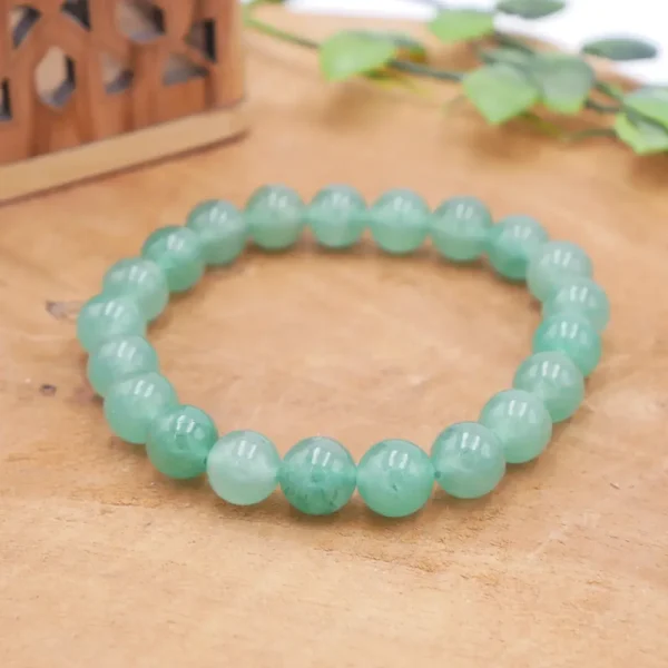Photo Bracelet Aventurine verte en pierre naturelle, bijou fait main