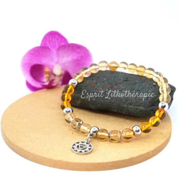 Photo Bracelet Joie de vivre" en pierre naturelle, bijou fait main