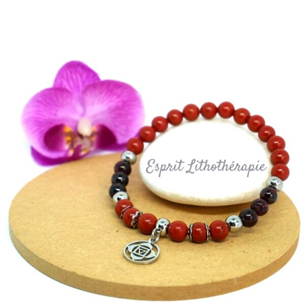 Photo Bracelet Vitalité - Circulation en pierre naturelle, bijou fait main