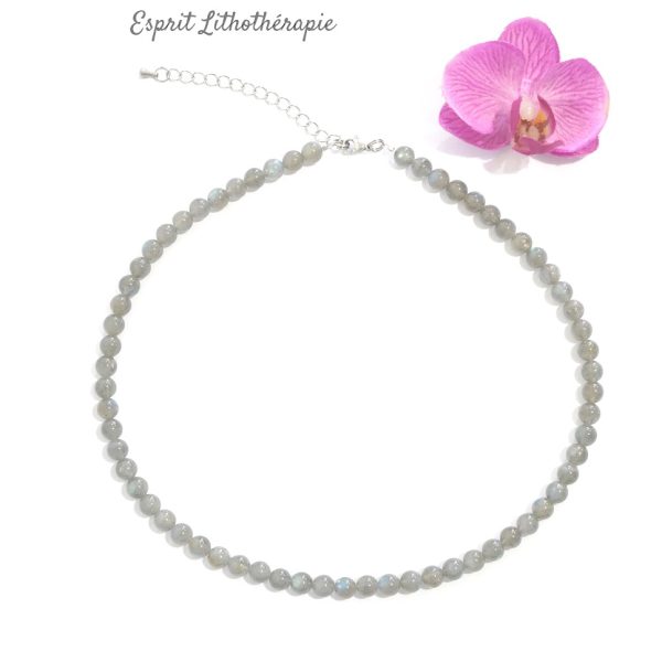 Photo Collier Labradorite en pierre naturelle, bijou fait main