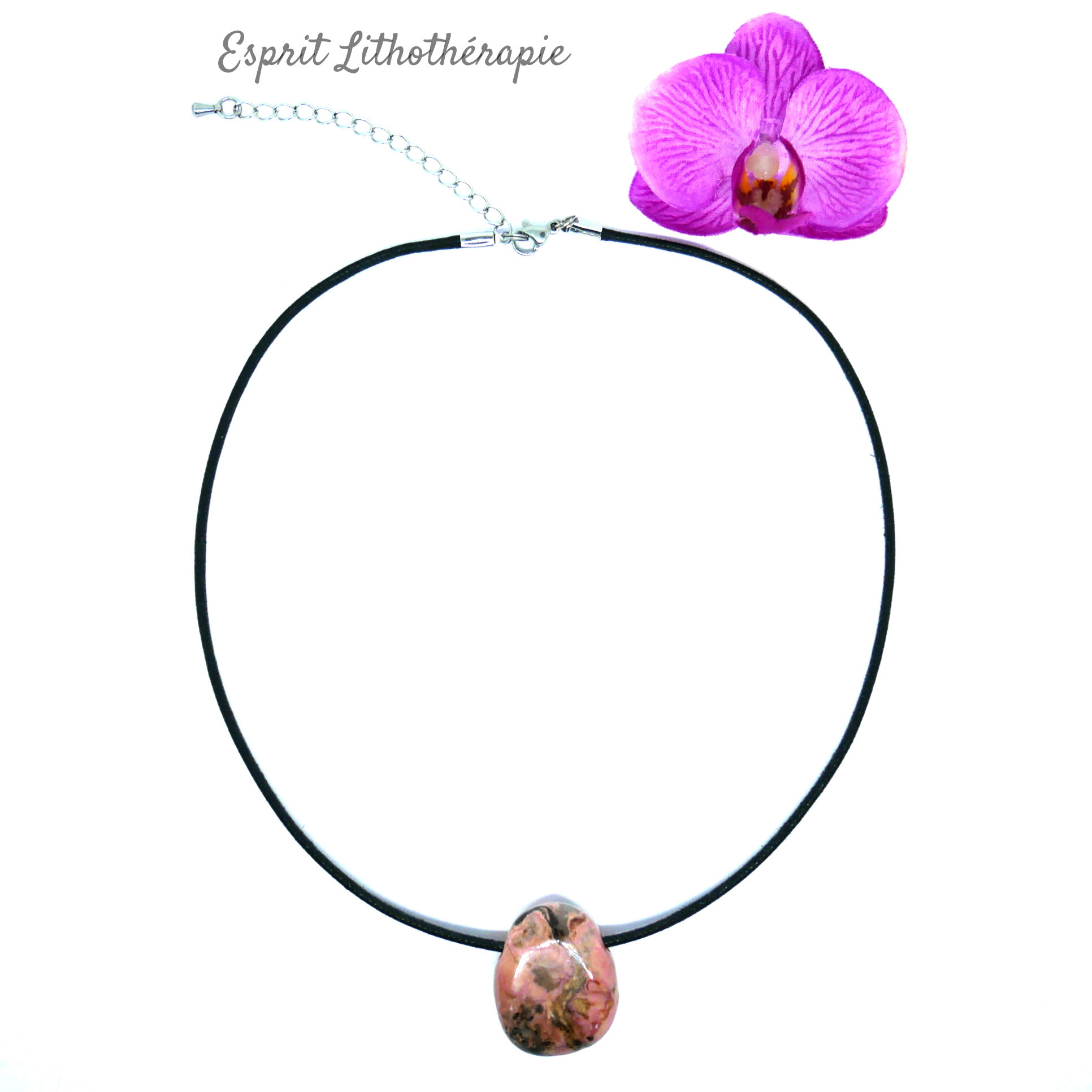 Pendentif Rhodonite