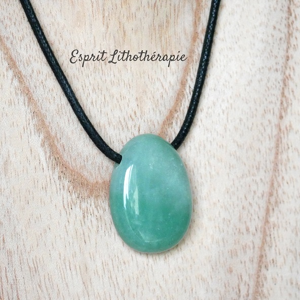 Photo Pendentif - Aventurine verte en pierre naturelle