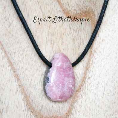 Photo Pendentif - Rhodochrosite en pierre naturelle