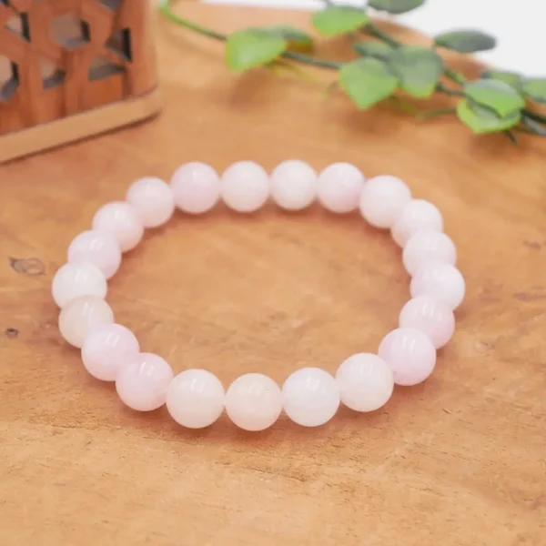 Photo Bracelet Morganite en pierre naturelle, bijou fait main