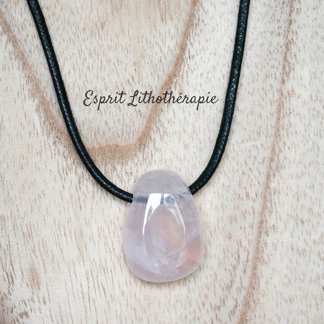 Photo Pendentif - Quartz rose en pierre naturelle