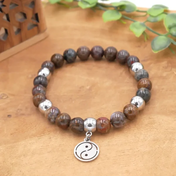 Photo Bracelet en Piétersite en pierre naturelle, bijou fait main