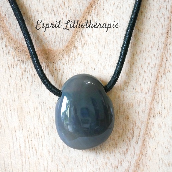 Photo Pendentif - Agate du Botswana en pierre naturelle
