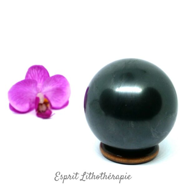 Photo contractuelle Sphère Shungite en pierre naturelle