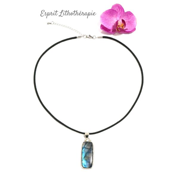 Photo Pendentif Argent - Labradorite en pierre naturelle