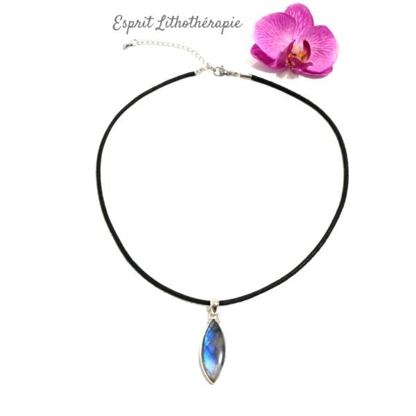 Photo Pendentif Argent - Labradorite en pierre naturelle