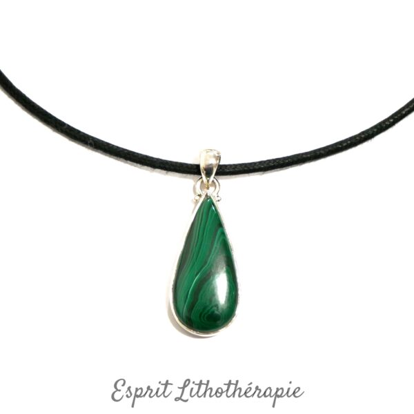 Pendentif Argent Malachite