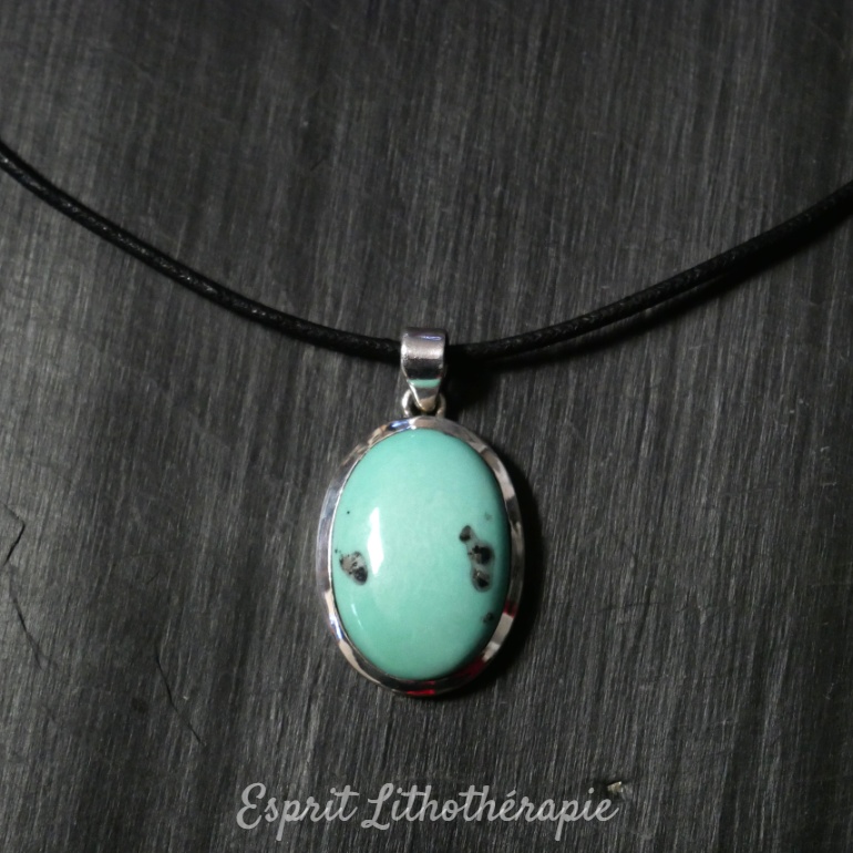 Pendentif Argent Turquoise