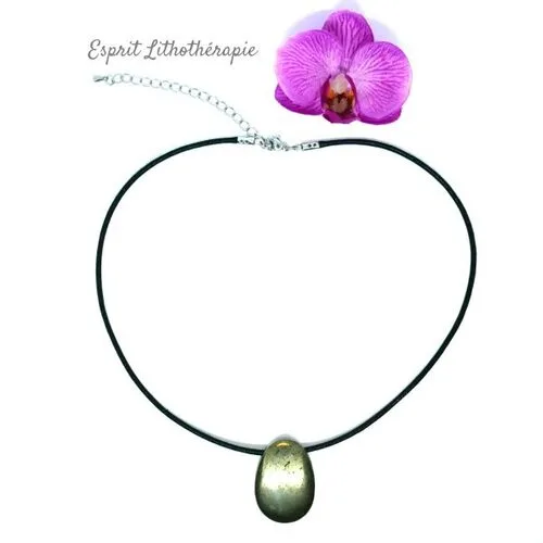 Pendentif en Pyrite naturelle, bouclier énergétique et amélioration de la mémoire