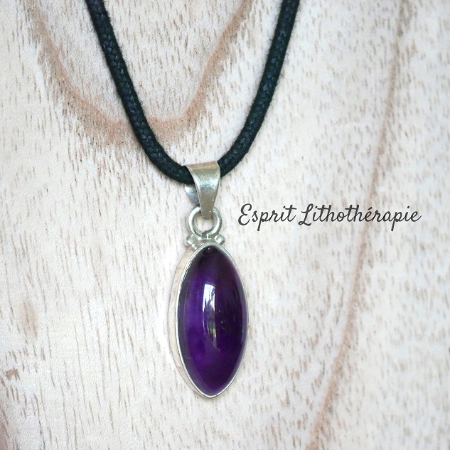 Pendentif Argent - Améthyste – Image 2