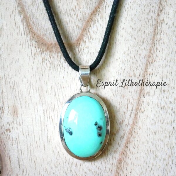 Photo Pendentif Argent - Turquoise en pierre naturelle