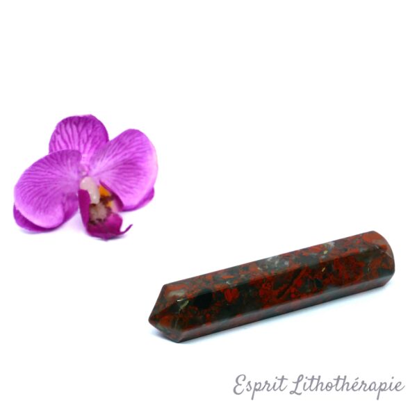 Photo contractuelle Pointe de massage - Jaspe rouge Pointe de massage - Jaspe rouge en pierre naturelle