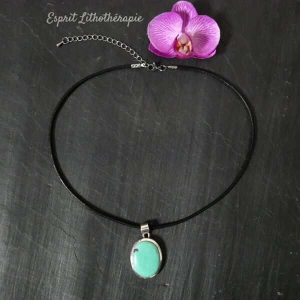 Photo Pendentif Argent - Turquoise en pierre naturelle