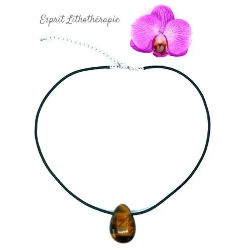 Photo Pendentif Œil de Tigre en pierre naturelle