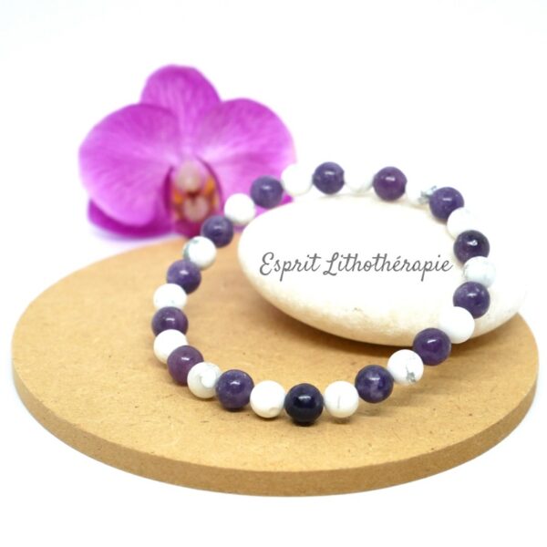 Photo Bracelet Sommeil - Lâcher prise en pierre naturelle, bijou fait main