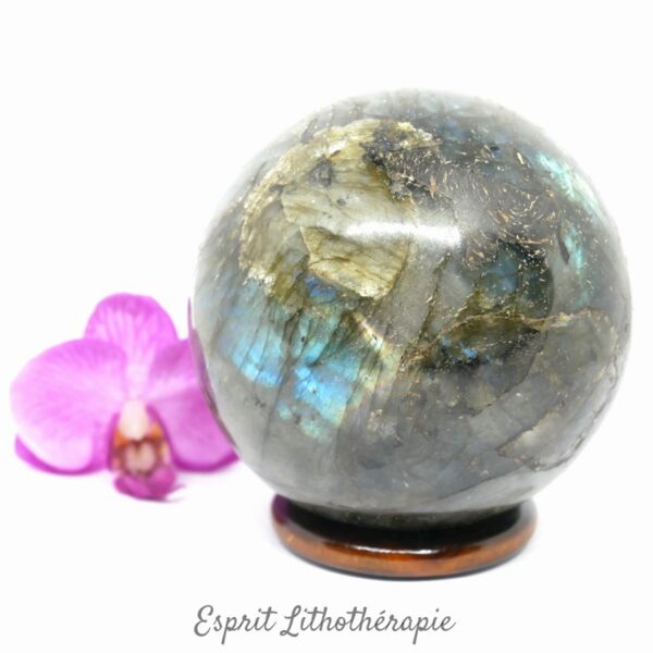 Photo contractuelle Sphère Labradorite en pierre naturelle