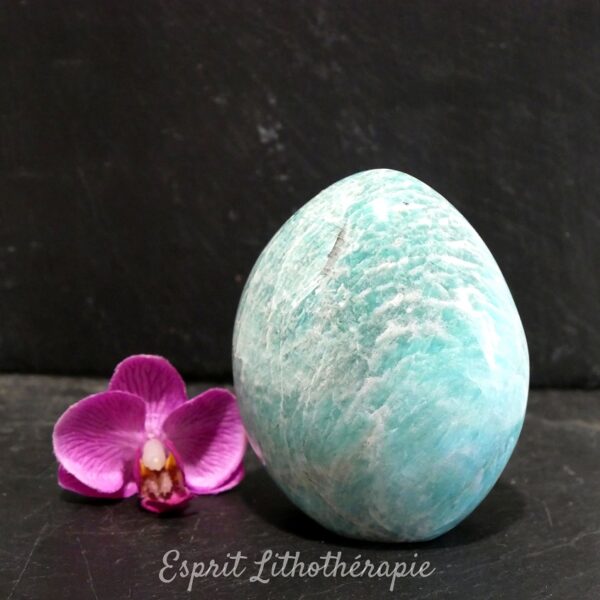 Photo contractuelle Bloc poli Amazonite en pierre naturelle