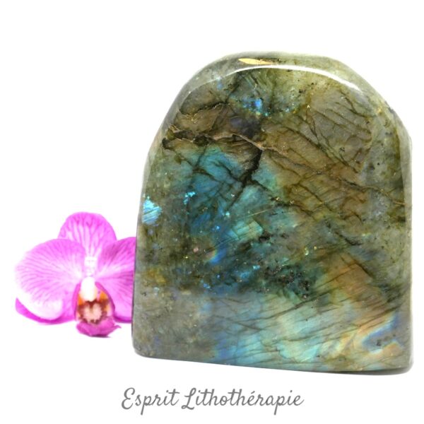 Photo contractuelle Bloc poli Labradorite en pierre naturelle