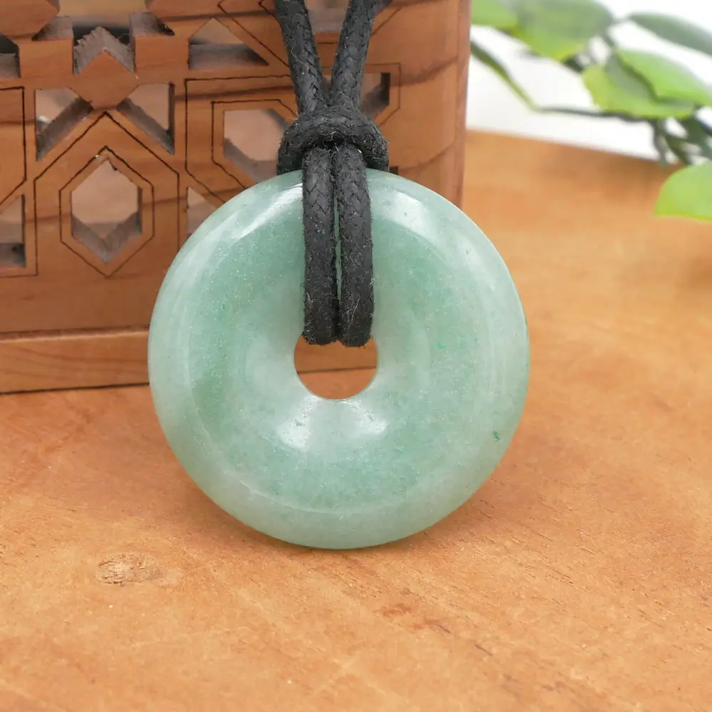 Donut en pierre naturelle Aventurine Verte