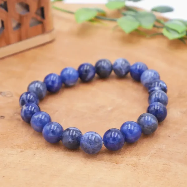 Photo Bracelet Sodalite en pierre naturelle, bijou fait main