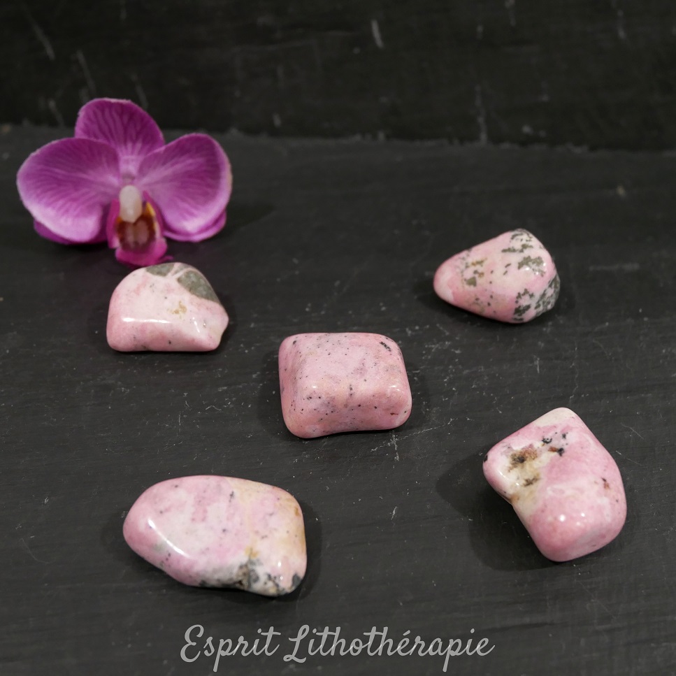 Photo Pierre roulée Rhodochrosite en pierre naturelle