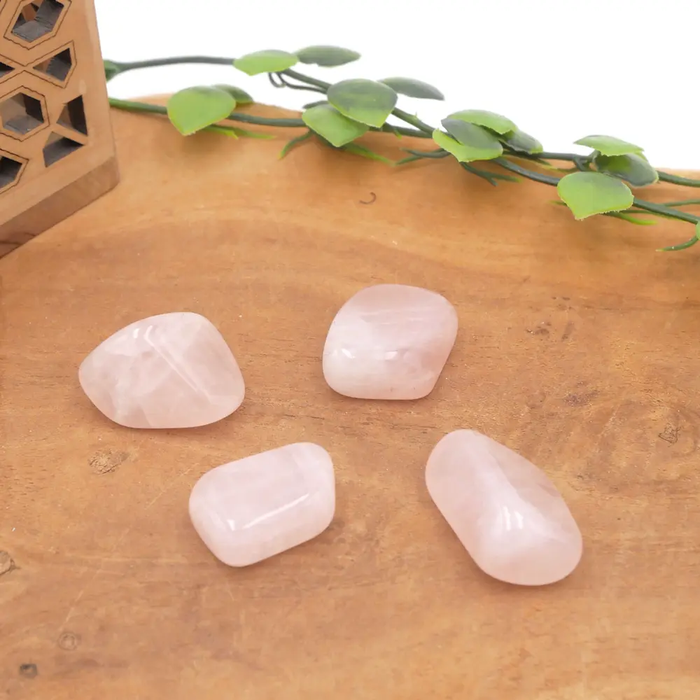 Photo Pierre roulée Quartz rose en pierre naturelle