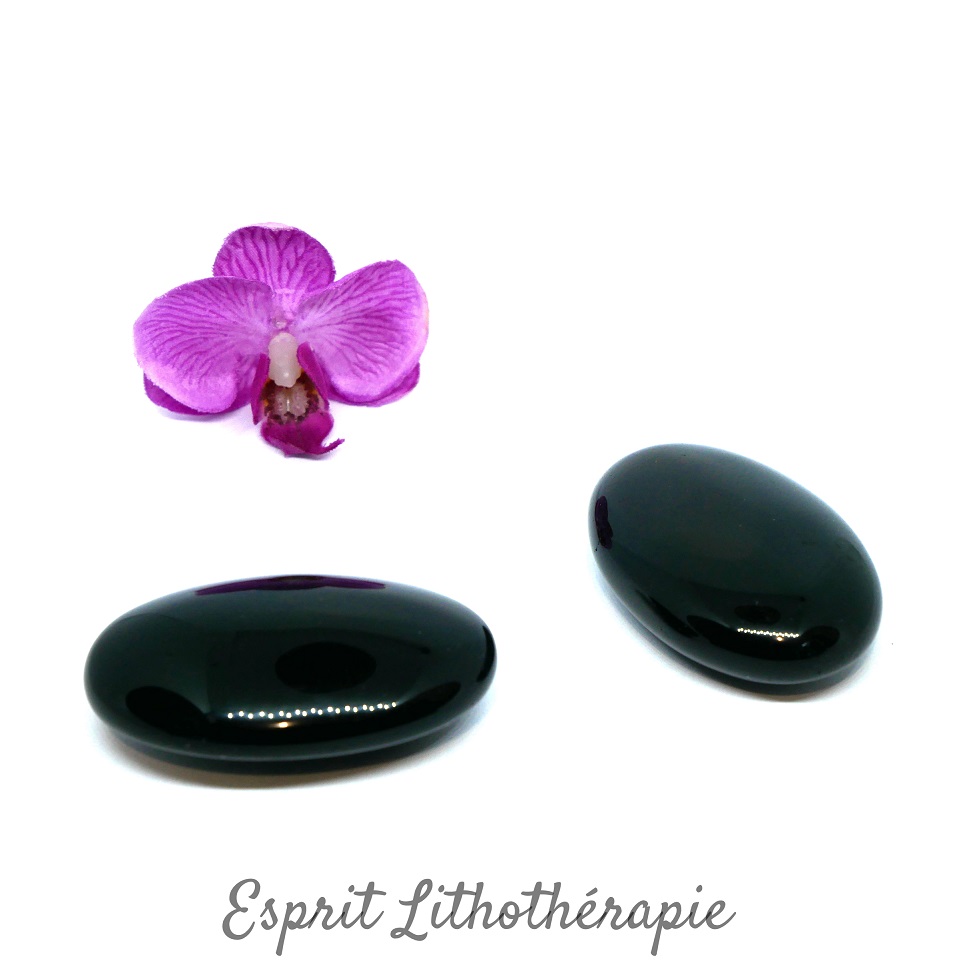 Photo contractuelle Galet Obsidienne en pierre naturelle