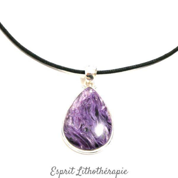Pendent Argent Charoite