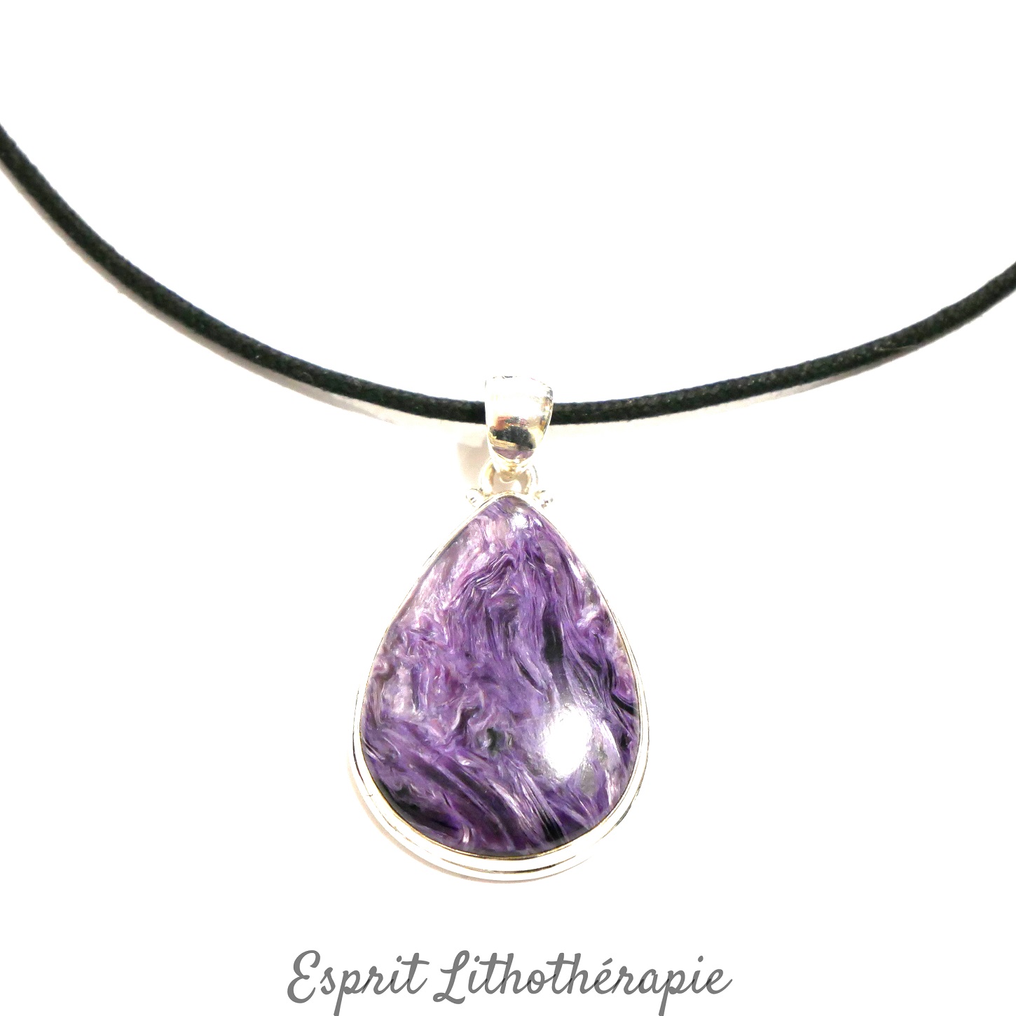 Pendent Argent Charoite