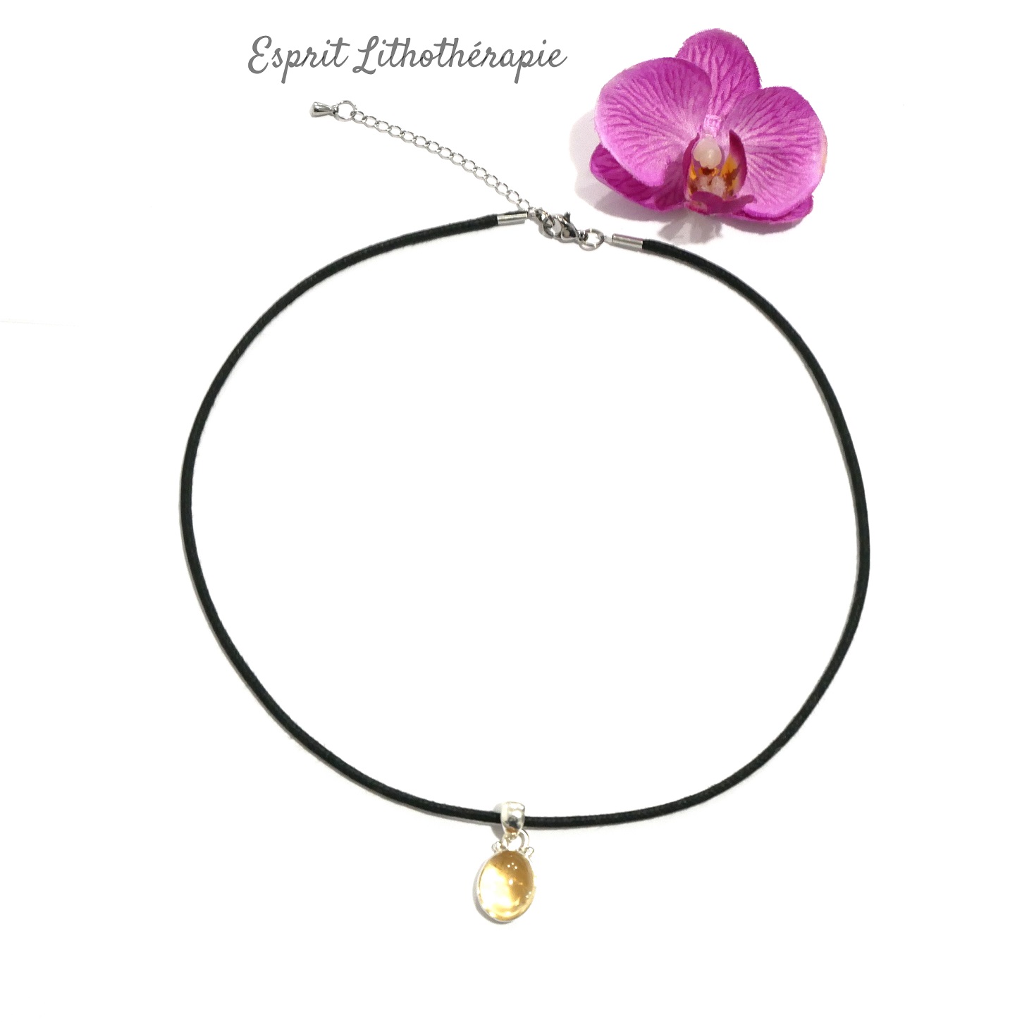 Pendentif Argent - Citrine naturelle – Image 4
