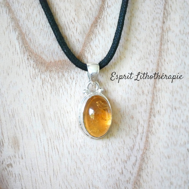 Pendentif Argent - Citrine naturelle – Image 2