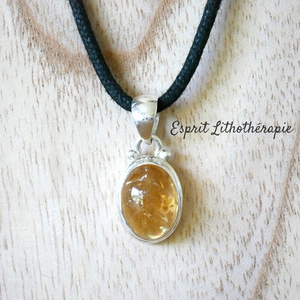 Pendentif Argent - Citrine naturelle – Image 3